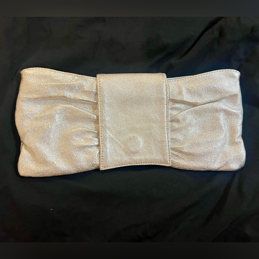 Heather Hawkins silver clutch